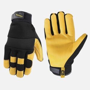 Wells Lamont HydraHyde Leather Work Gloves, Heavy-Duty Goatskin Palm